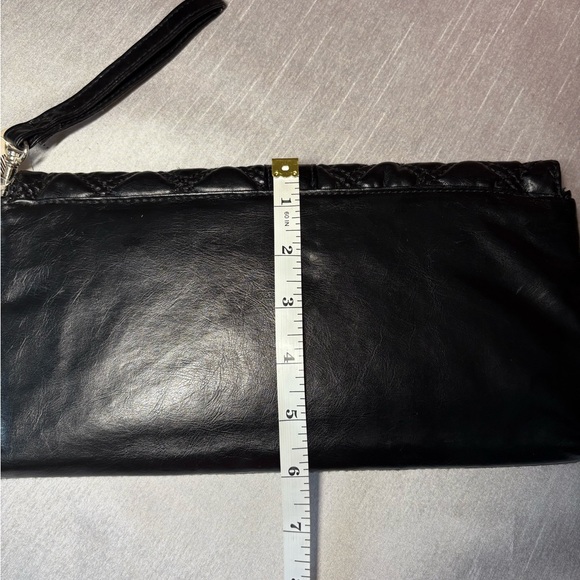 Snap Clutch with Floral Design. Black, Pink and Grey. New. - Picture 6 of 11